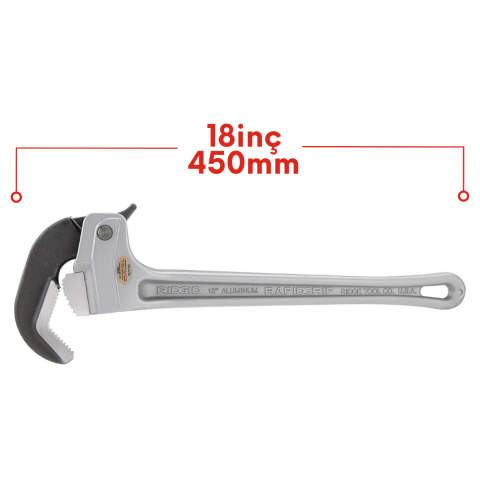 Rıdgıd 12698 2½''/65mm RapidGrip Hızlı Kavrama Alüminyum Boru Anahtarı