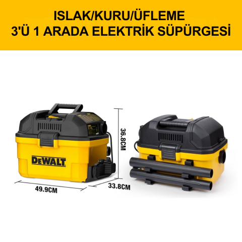 Dewalt DXV15T 1100W 15Lt Taşınabilir Islak ve Kuru Elektrikli Süpürge