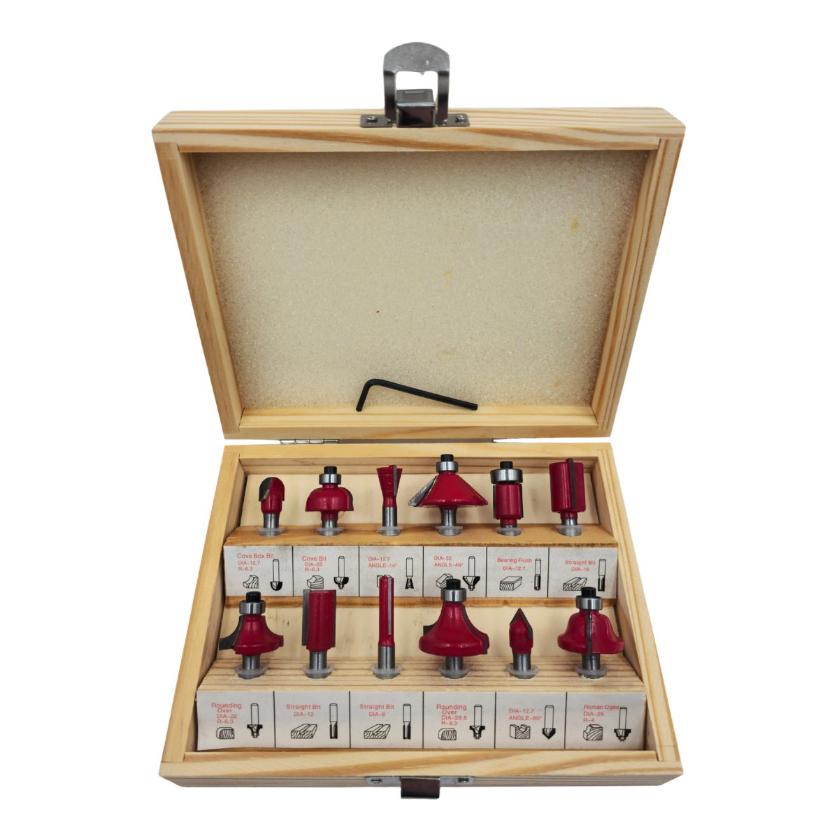 Fixonic FOFT012 6mm Freze Ucu Seti Ahşap Kutulu