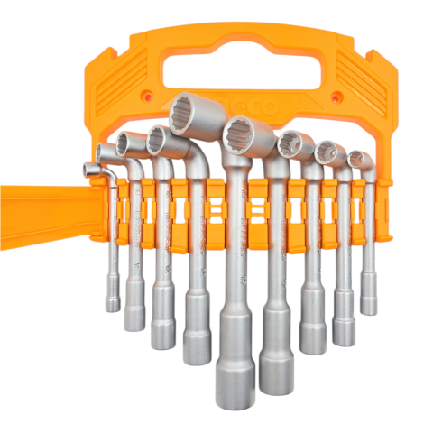 Ingco LASWT0901 9 Parça L Açılı Altı Köşe ve Oniki Köşe Lokma Anahtar Takımı