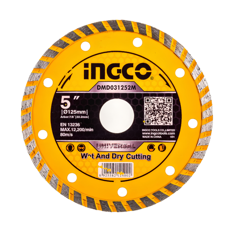 Ingco DMD031252HT 125x22.2mm Ultra İnce Elmas Seramik Kesme Diski Islak/Kuru