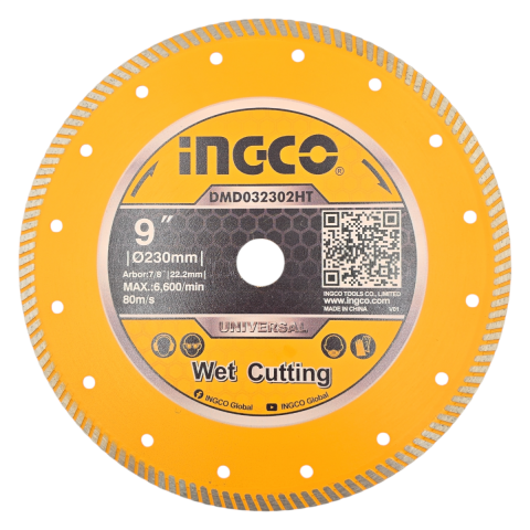 Ingco DMD032302HT 230x22.2mm Ultra İnce Elmas Seramik Kesme Diski Islak/Kuru