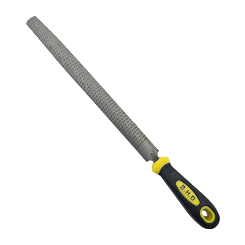 Fixonic B.H.D BHD00421 10mm Plastik Saplı Balık Sırtı Metal Eğe (Ağaç Törpüsü)