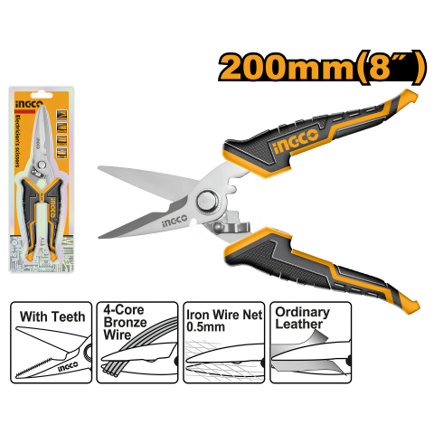 Ingco HES0188 8''/200mm Endüstriyel Elektrikçi Makası