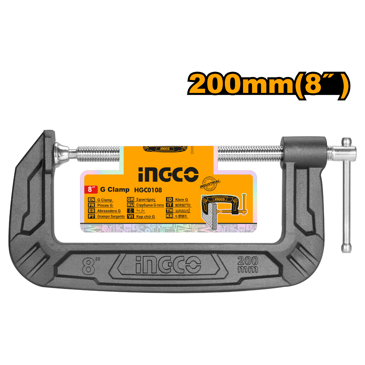 Ingco HGC0108 8''/200mm Endüstriyel G Tip İşkence