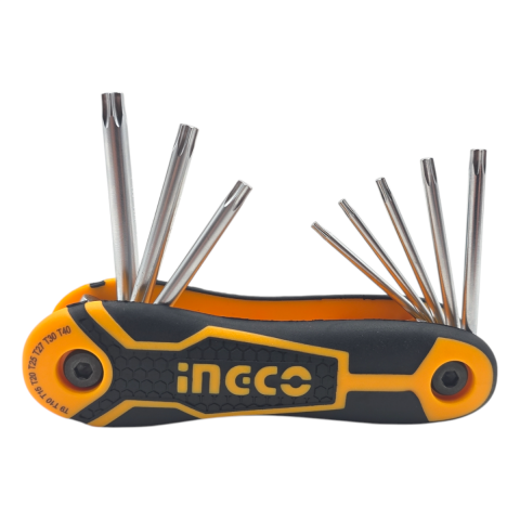 Ingco HHK14083 8 Parça Çakı Tip Torx Allen Anahtar Takımı (T9,T10,T15,T20,T25,T27,T30,T40)