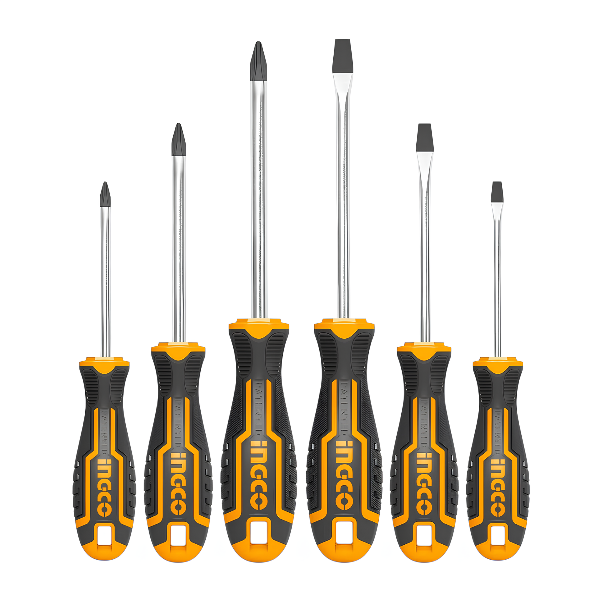 Ingco HKSD0628 6 Parça Tornavida Seti (3 Adet Düz /3 Adet Yıldız Tornavida)