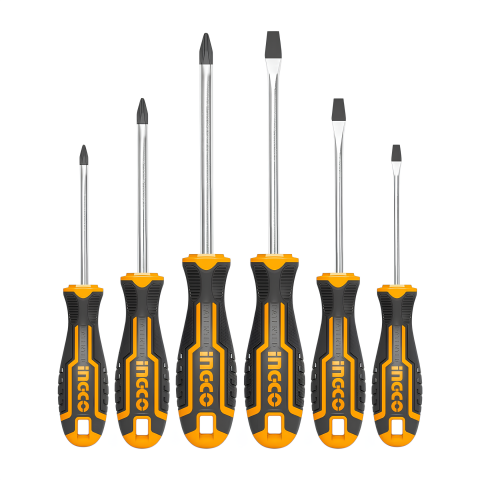 Ingco HKSD0628 6 Parça Tornavida Seti (3 Adet Düz /3 Adet Yıldız Tornavida)