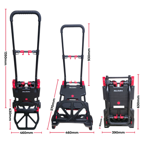 Max Extra FW90TP 66/136Kg 2'si 1 Arada Katlanır Paket Taşıma Arabası