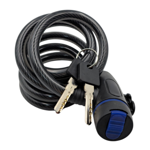 Fixonic B.H.D BHD00582 150cm 12x3mm Bisiklet Kilidi PVC Kaplı Çelik Halat Anahtarlı