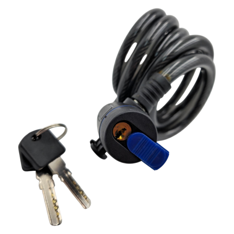 Fixonic B.H.D BHD00582 150cm 12x3mm Bisiklet Kilidi PVC Kaplı Çelik Halat Anahtarlı