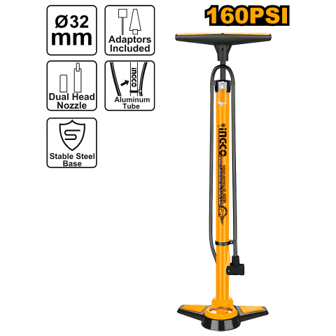 Ingco MPP3201 T Saplı Saatli Alüminyum Gövde Hava El Pompası 69cm