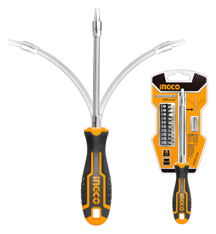 Ingco AKSDFL1208 12 Parça Flexible/Esnek Bits (Hex) Tornavida Seti