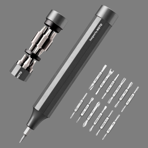 Fixonic Hoto QWLSD004 24'ü 1 Arada Hassas Kalem Tip Tornavida Seti Gri Renk