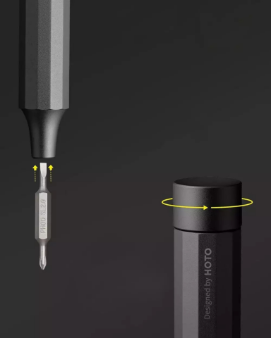 Fixonic Hoto QWLSD004 24'ü 1 Arada Hassas Kalem Tip Tornavida Seti Gri Renk
