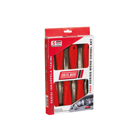 Cer-Pa Norm 7000 58 7005 Profesyonel 5 Parça Iskarpela Takımı/Seti (12/14/16/18/20/22mm)