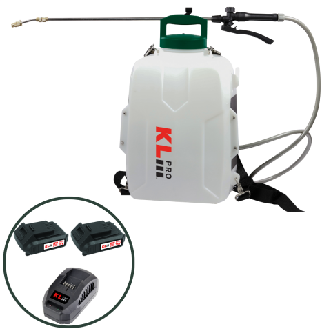 Klpro KLBP18-20 18V/2.0Ah 12 Litre Çift Akülü Şarjlı İlaçlama Pompası Sırt Tipi