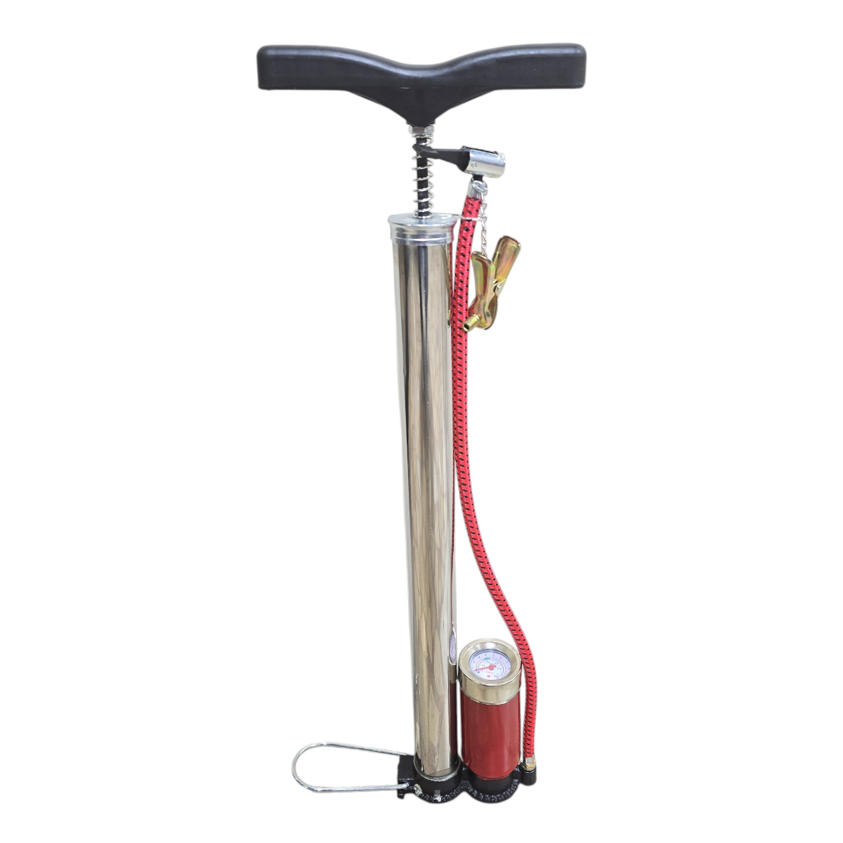 Fixonic B.H.D BHD00324 T Saplı Saatli Krom Hava El Pompası 60cm