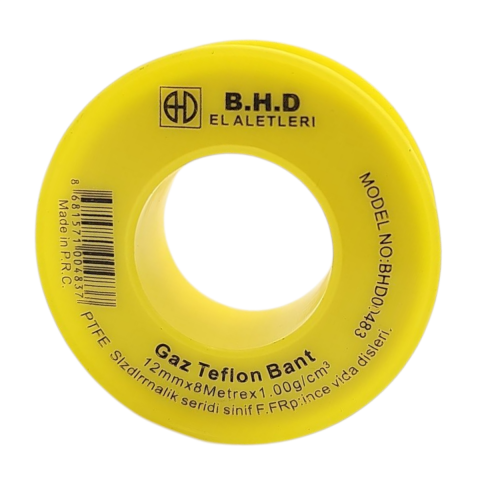 Fixonic B.H.D BHD00483 8m 12mm Sarı Gaz Teflon Bandı (10 adet)