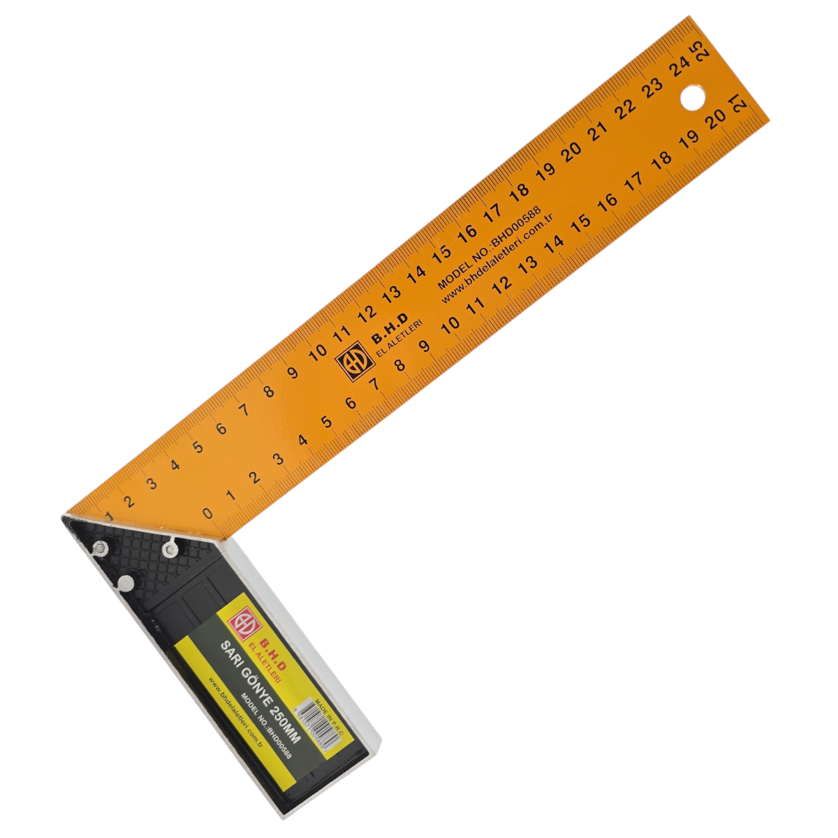 Fixonic B.H.D BHD00588 250mm/25cm Sarı L Marangoz Gönye