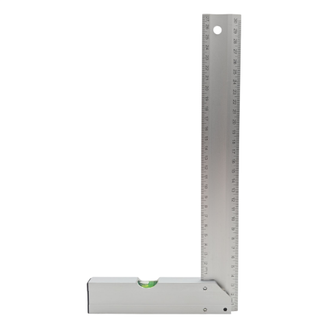 Fixonic B.H.D BHD00196 300mm/30cm Alüminyum L Marangoz Gönye/Su Terazili