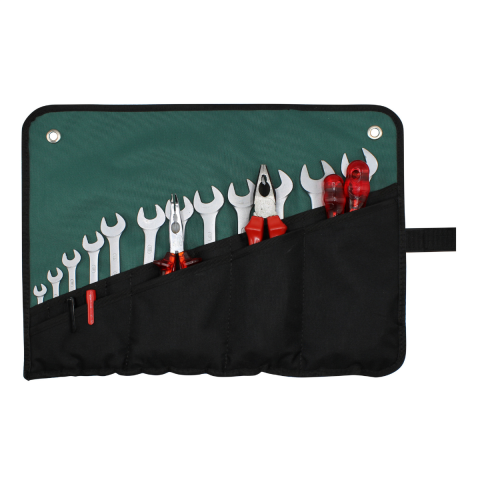 Loas LSTAC10-C Anahtar Asma ve Taşıma Bez Alet Çantası (Fermuarlı Dış Cep) (4-24 mm)