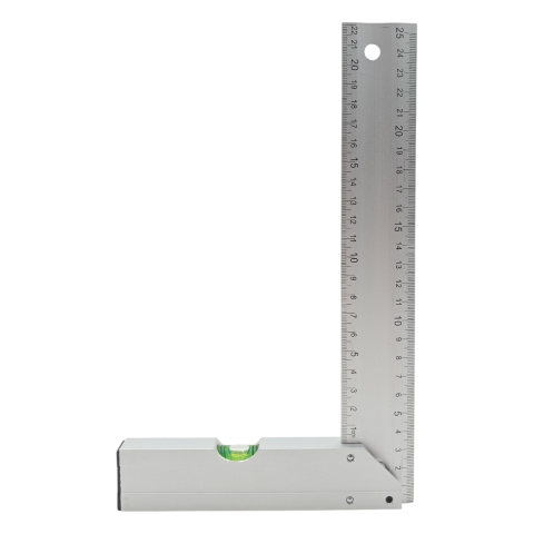 Fixonic B.H.D BHD00195 250mm/25cm Alüminyum L Marangoz Gönye/Su Terazili