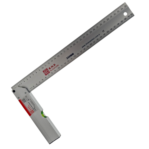 Fixonic B.H.D BHD00197 350mm/35cm Alüminyum L Marangoz Gönye/Su Terazili