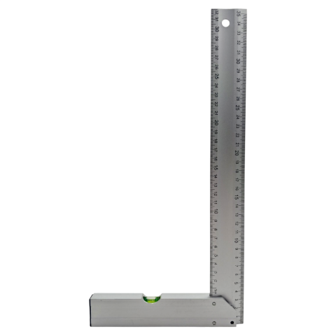 Fixonic B.H.D BHD00197 350mm/35cm Alüminyum L Marangoz Gönye/Su Terazili