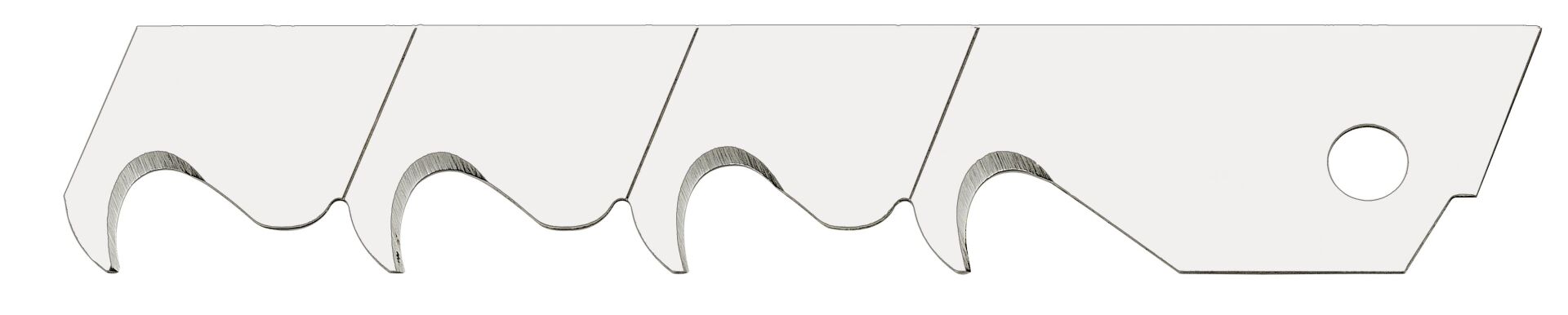 VIP-TEC VT875004-1 18Mm Kancalı Tip Maket Bıçağı Yedeği Yerli Üretim 10 Adet