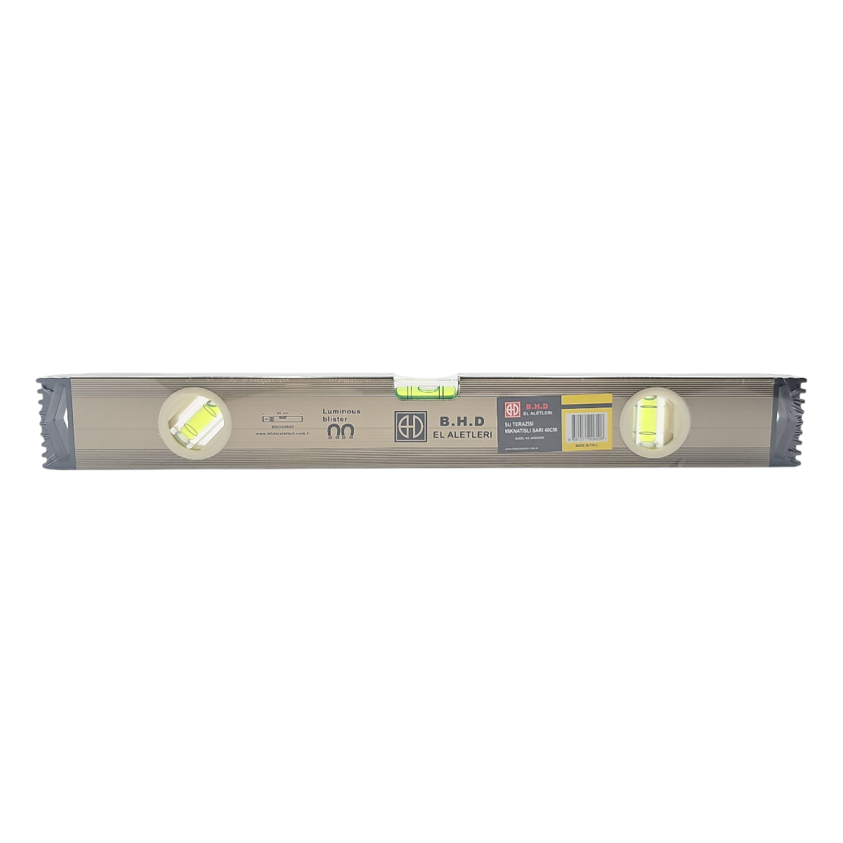 Fixonic B.H.D BHD00600 40cm Gri Mıknatıslı Alüminyum Su Terazisi