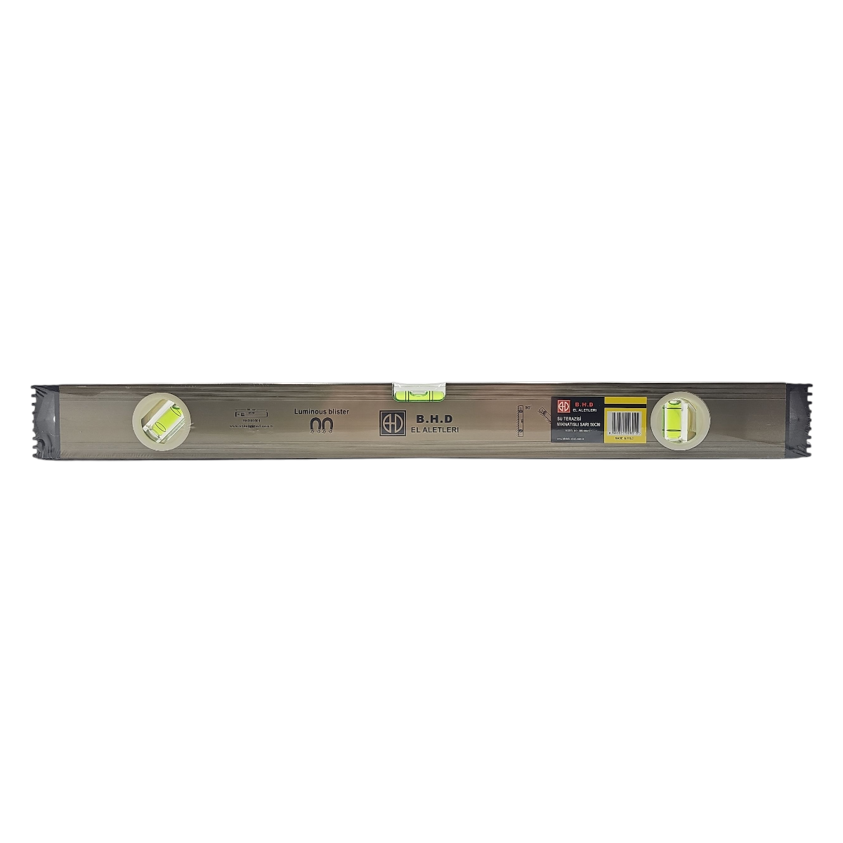 Fixonic B.H.D BHD00601 50cm Gri Mıknatıslı Alüminyum Su Terazisi