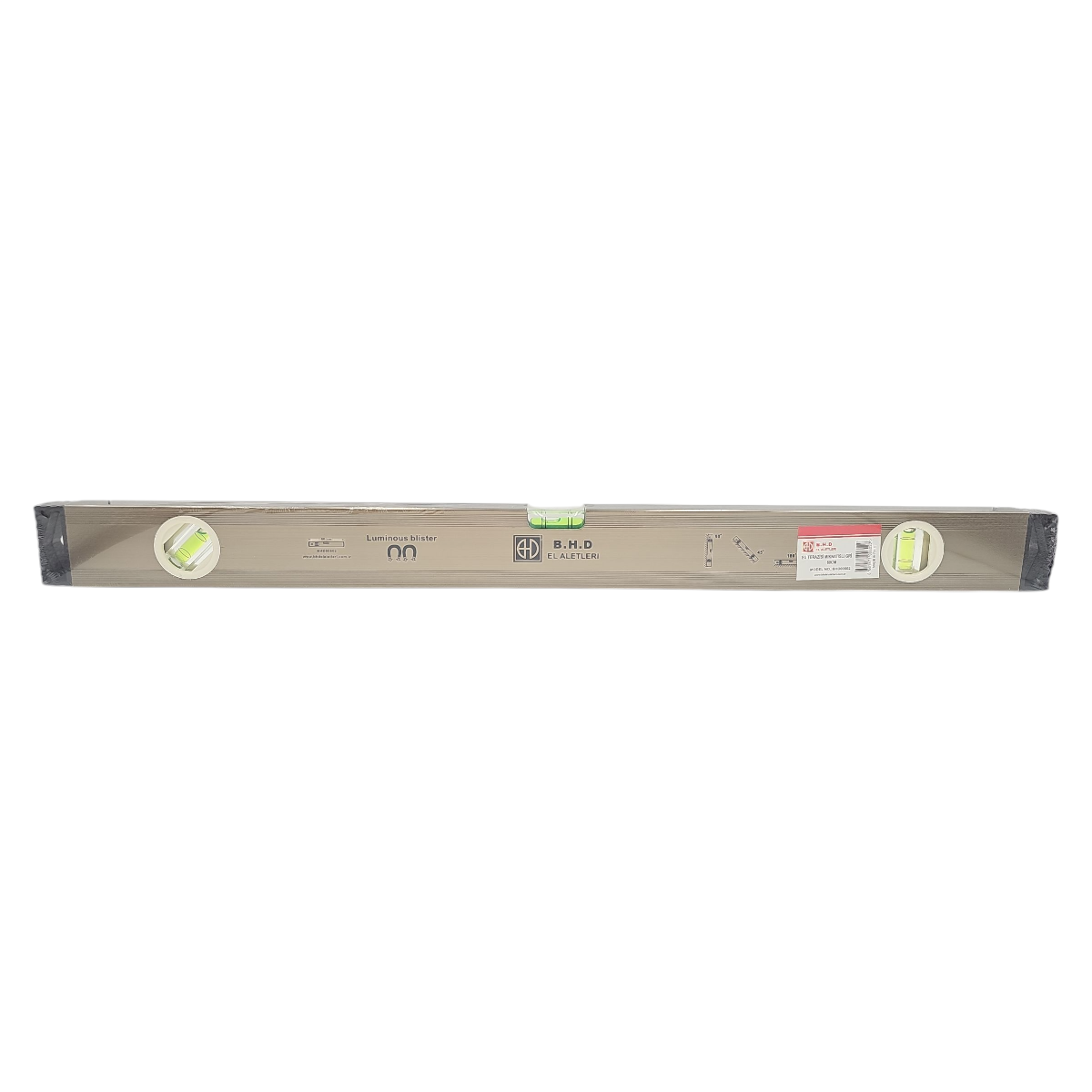 Fixonic B.H.D BHD00602 60cm Gri Mıknatıslı Alüminyum Su Terazisi