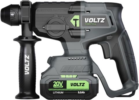 Voltz VZHD20 20V 5Ah 2.5J Çift Akülü Kömürsüz Şarjlı Kırıcı Delici Matkap