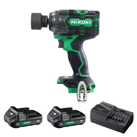 Hikoki WR18DH-2.0 18V/2.0Ah 345Nm 1/2'' Çift Akülü Kömürsüz Şarjlı Darbeli Somun Sıkma