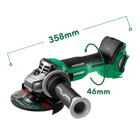 Hikoki G1813DA-5.0 18V/5.0Ah 125mm Kömürsüz Akülü Avuç Taşlama