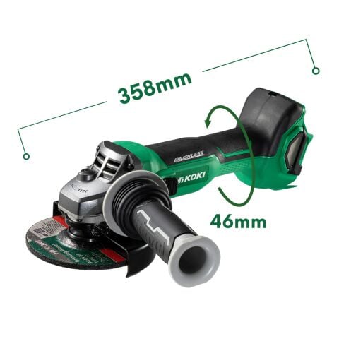 Hikoki G1813DA-2.0 18V/2.0Ah 125mm Kömürsüz Akülü Avuç Taşlama