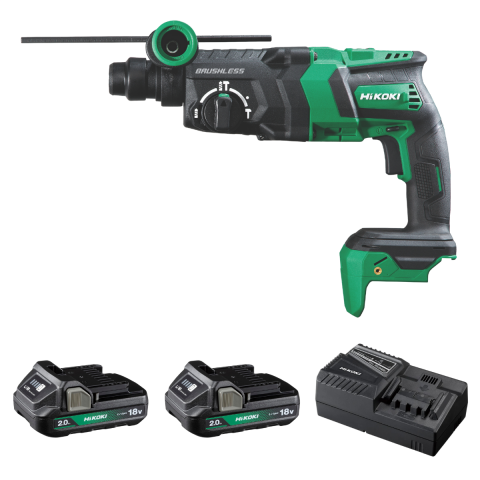 Hikoki DH18DPC-2.0 18V/2.0Ah 26mm 3.2j SDS Plus Kömürsüz Şarjlı Kırıcı Delici Matkap