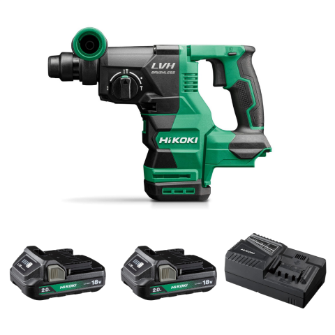 Hikoki DH1826DA-2.0 18V/2.0Ah 26mm 3.2j SDS Plus Kömürsüz Şarjlı Kırıcı Delici Matkap