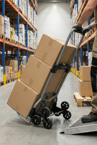 Loas LSKTA80M 80Kg Merdiven Çıkabilen Katlanır Paket Taşıma Arabası