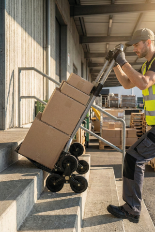 Loas LSKTA80M 80Kg Merdiven Çıkabilen Katlanır Paket Taşıma Arabası