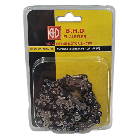 Fixonic B.H.D BHD00258 3/8'' 1.3mm 28.5 Diş LP (Düşük Profil) Yuvarlak ve Çizgili Ağaç Kesme Motorlu Testere Zinciri