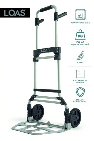 Loas LSKTA150A 150Kg Alüminyum Gövde Katlanır Paket Taşıma Arabası