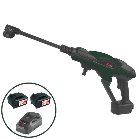 Klpro KLY18B-50 18V/5Ah 55 Bar Çift Akülü Şarjlı Yıkama Makinesi
