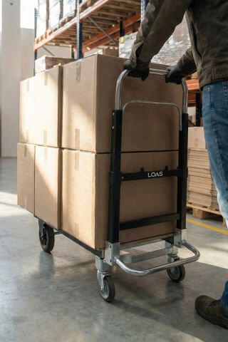 Loas LSKTA220 Yatay 220kg/Dikey 90kg Katlanır Paket Taşıma Arabası