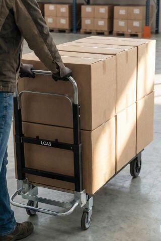 Loas LSKTA220 Yatay 220kg/Dikey 90kg Katlanır Paket Taşıma Arabası