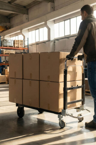 Loas LSKTA220 Yatay 220kg/Dikey 90kg Katlanır Paket Taşıma Arabası