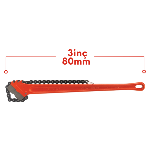 Rıdgıd 31325 20¼''/500mm Ağır Hizmet Tipi Zincirli Boru Anahtarı