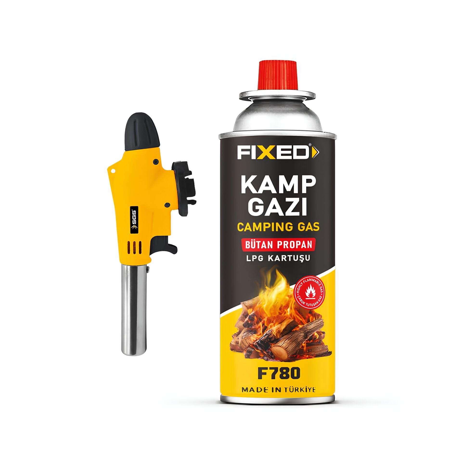 Fixonic SGS782 Kamp Pürmüz Gaz Seti (Pürmüz Başlığı+Kamp Gazı)