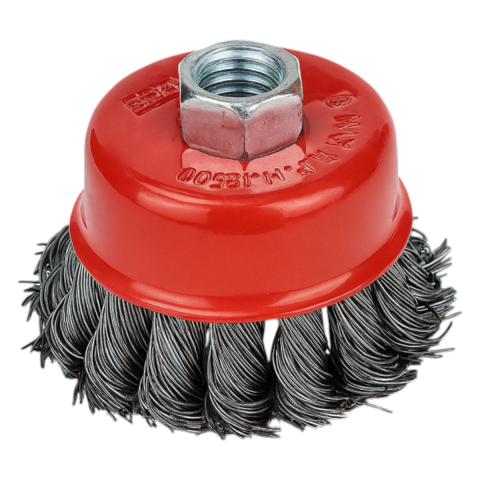 Fixonic Eratool ERA10049 75mm Burmalı Çanak Fırça Gri Telli